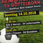 Heimspieltag am 14. Oktober