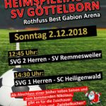 Heimspieltag am 2. Dezember